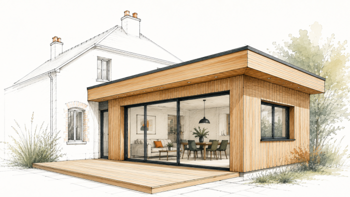 Extension de maison bois à Nantes